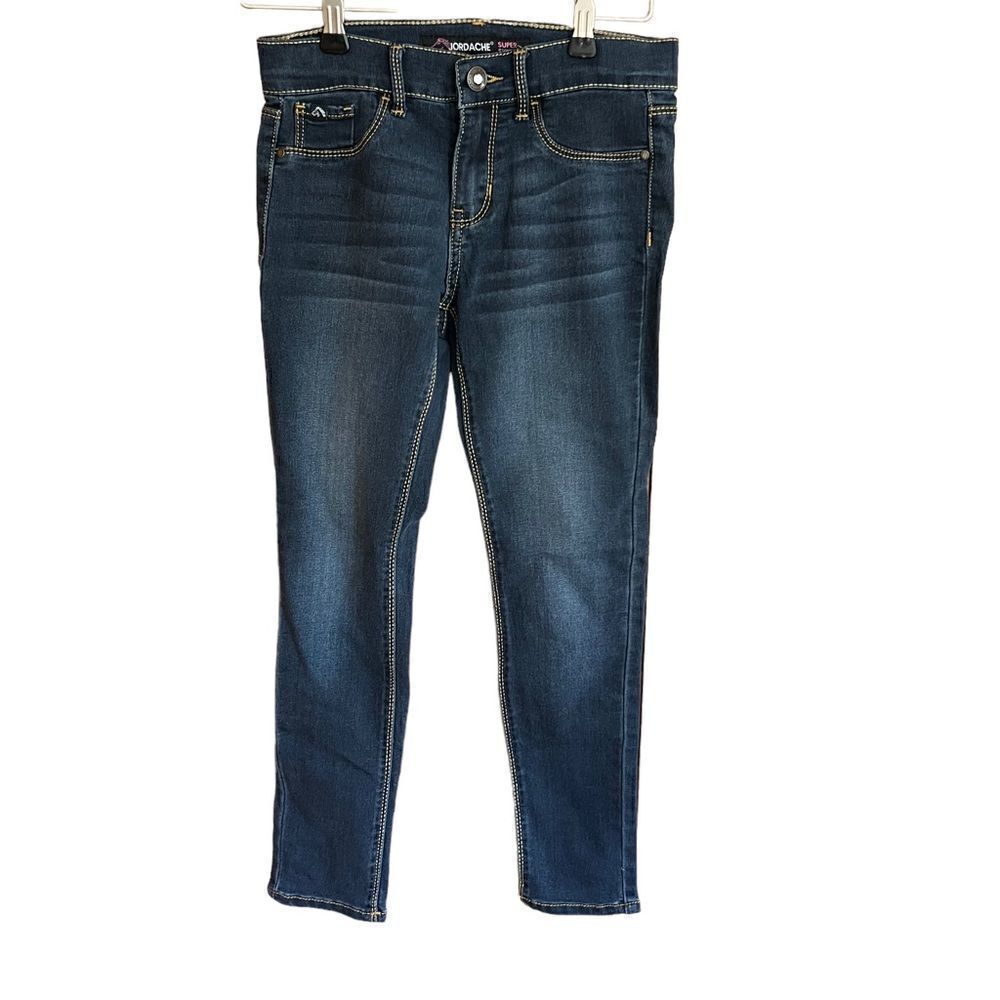 ‎Jordache girl’s dark wash super skinny jeans size 10